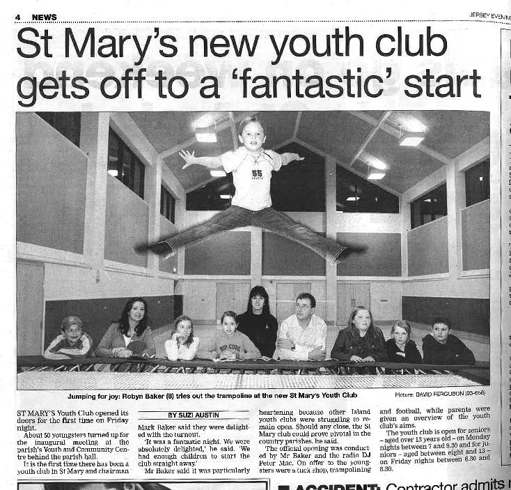 St Mary youth club newspaper clipping